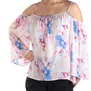 Vince Camuto Pink Multi Off-The-Shoulder Top